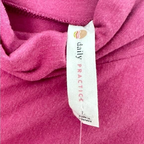 Anthropologie Daily Practice Pink Ruched Midi Dress | Size L - Picture 10 of 10